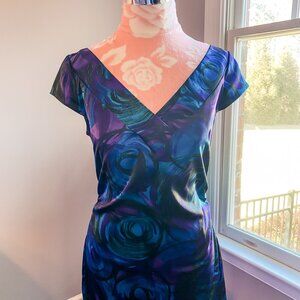 Elegant V-Neck Floral Dress